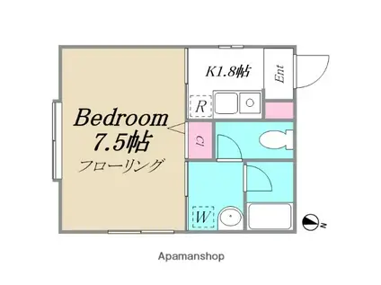 ソレドS(1K/2階)の間取り写真