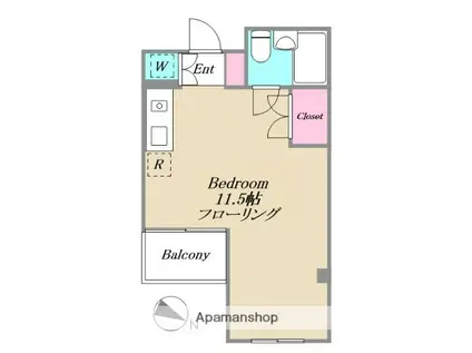 アメニティヴィレッジ所沢(ワンルーム/3階)の間取り写真