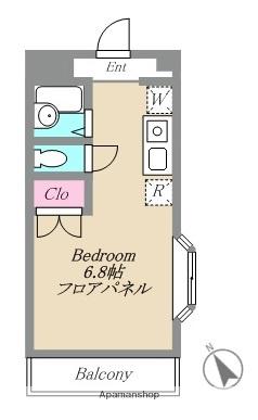 アーバンヒルズ(ワンルーム/3階)の間取り写真