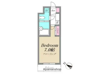 ペニンシュラ・コマゴメ(1K/2階)の間取り写真