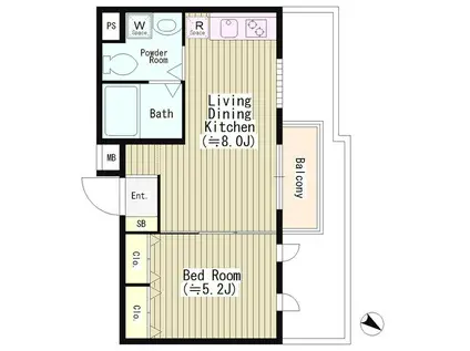 パーク西小山(1LDK/3階)の間取り写真