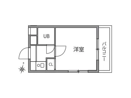 クレール八雲(1K/2階)の間取り写真