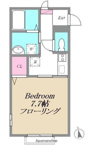 ピアパレス新横浜(1K/2階)の間取り写真
