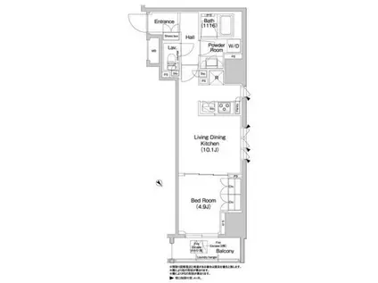 コンフォリア浅草橋(1LDK/5階)の間取り写真