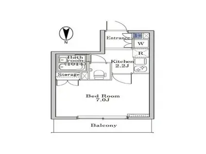 ラクラス学芸大学(1K/3階)の間取り写真