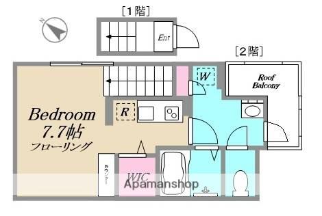 白金台ライトヒルズ(ワンルーム/2階)の間取り写真