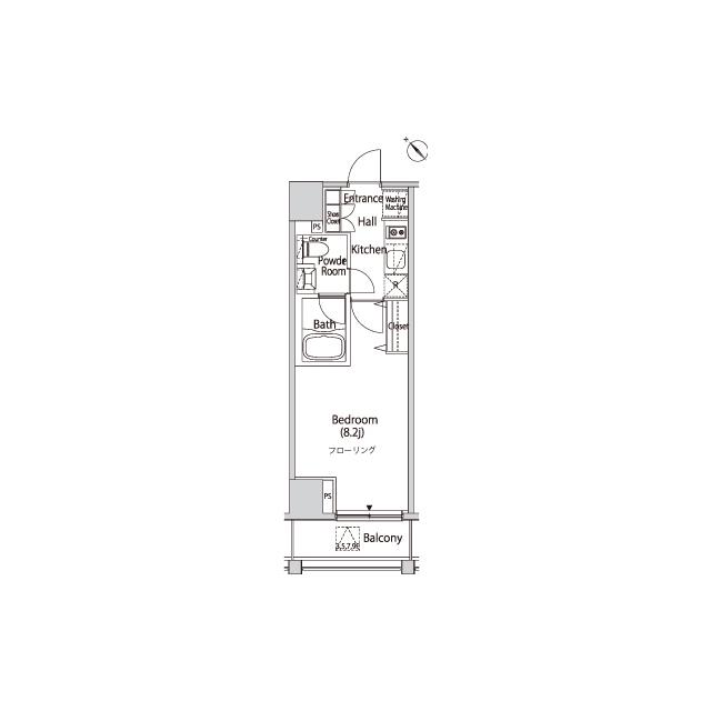 CASA SPLENDIDO 麻布仙台坂(1K/6階)の間取り写真