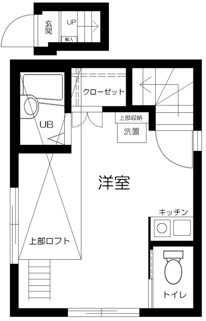 MIRAI3祐天寺(ワンルーム/2階)の間取り写真