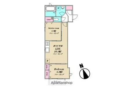 アンクレール(1SLDK/1階)の間取り写真