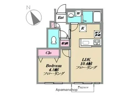 OM.BRAGE(1LDK/1階)の間取り写真