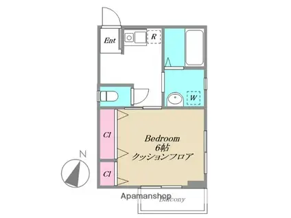 グリーンハイツ(1K/2階)の間取り写真