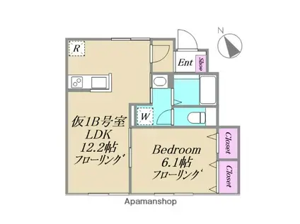 J・URBAN赤塚(1LDK/1階)の間取り写真