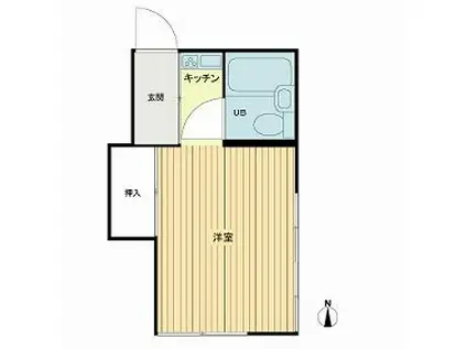 コーポメグ(ワンルーム/2階)の間取り写真