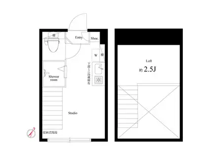 ARENDELLE(ワンルーム/2階)の間取り写真