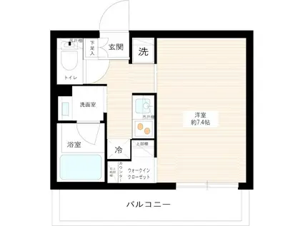 ARCOBALENO ITABASHISAKURAGAWA(1K/2階)の間取り写真
