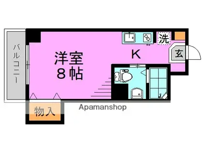 ハイムハラシマ(ワンルーム/3階)の間取り写真