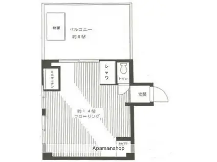 高円寺北コーポ(ワンルーム/5階)の間取り写真