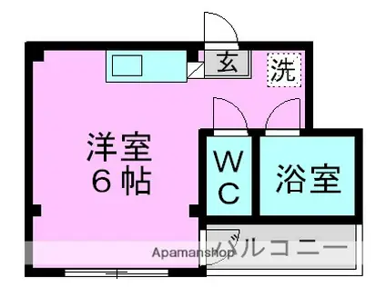 高円寺MハウスB棟(ワンルーム/3階)の間取り写真