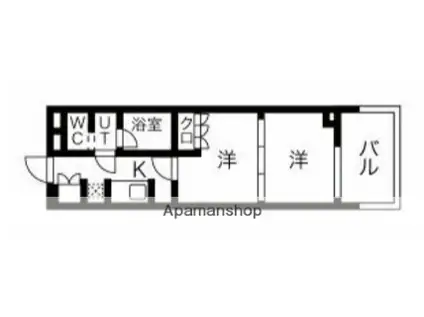 NSパークレジデンス新宿御苑(2K/10階)の間取り写真