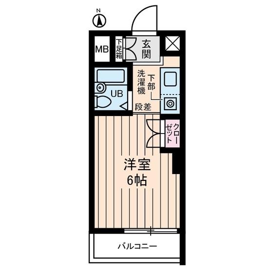 ダイホープラザ高田馬場(ワンルーム/6階)の間取り写真