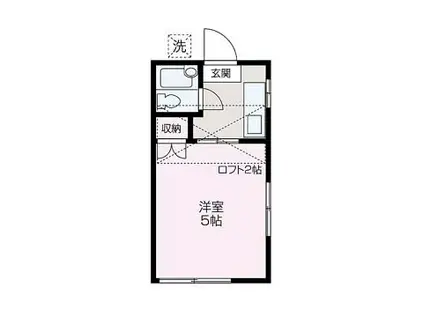 ハイムTR(1K/1階)の間取り写真