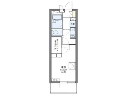 レオパレスエスタⅣ(1K/4階)の間取り写真