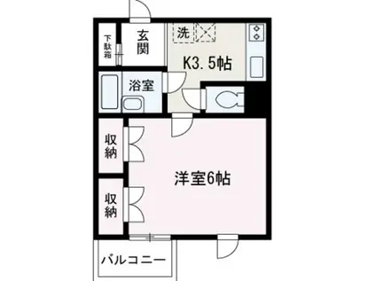 ハイホーム成増(1K/3階)の間取り写真