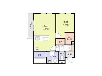 RENOM SAKURADAI(1LDK/1階)の間取り写真