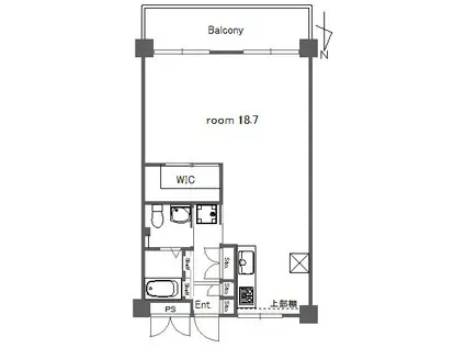 ルボワ平喜(ワンルーム/4階)の間取り写真