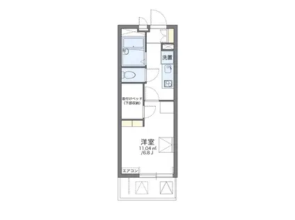 レオパレスプランドール八広(1K/2階)の間取り写真