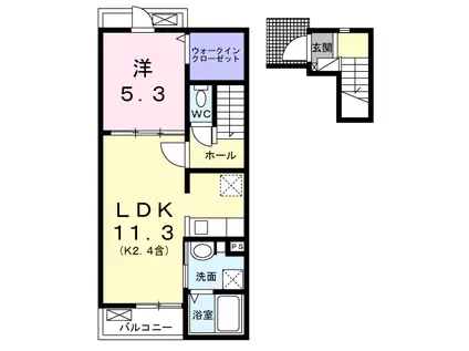 ロード レモンス(1LDK/2階)の間取り写真