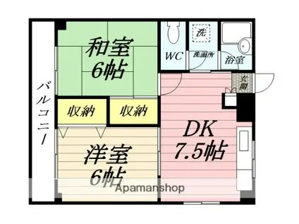 メゾンユウ(2DK/3階)の間取り写真