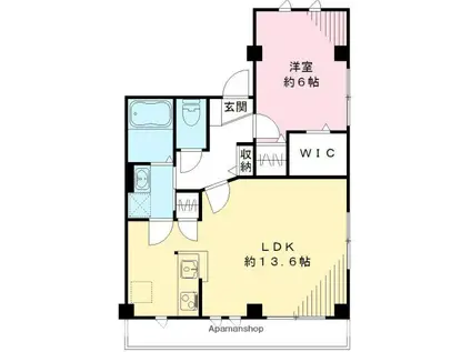 イースト・テン(1LDK/3階)の間取り写真