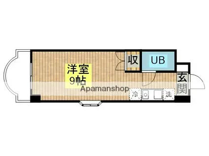 シュウカーネル2(ワンルーム/2階)の間取り写真