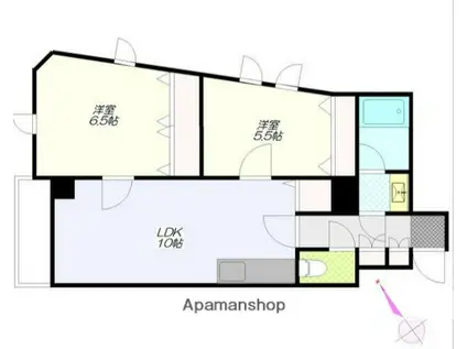 ピュア・サクシードとも(2LDK/7階)の間取り写真