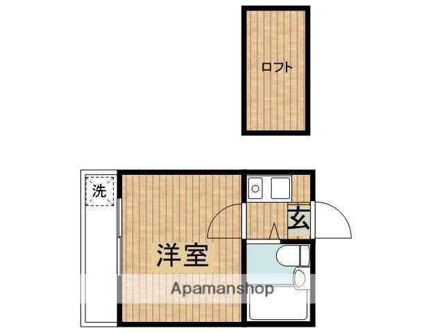パレス王子A棟(1K/2階)の間取り写真