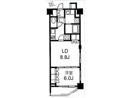 デュオステージ東十条(1LDK/3階)の間取り写真