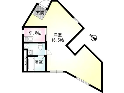 東北本線 赤羽駅 徒歩12分 3階建 築16年(1K/3階)の間取り写真
