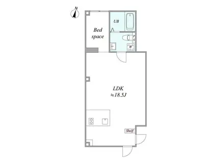 TRIAS.N(1LDK/3階)の間取り写真
