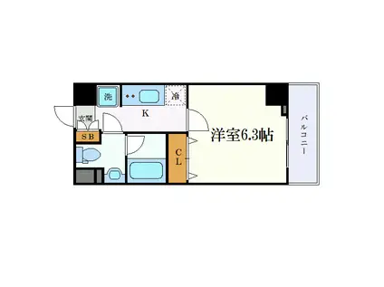 SS.ADVANCE西川口(1K/9階)の間取り写真