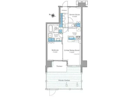 ブランシエスタ王子(1SLDK/1階)の間取り写真