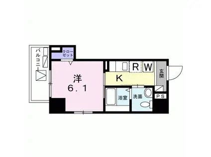 ヒカルサ滝野川(1K/7階)の間取り写真