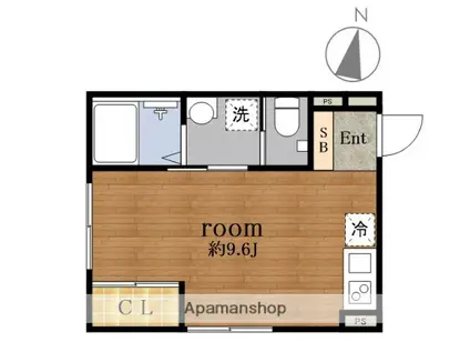 AQ FOREST赤羽西(ワンルーム/3階)の間取り写真