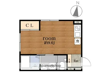 AQ FOREST赤羽西(ワンルーム/1階)の間取り写真