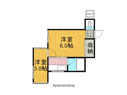 志茂文化アパート(2K/1階)の間取り写真