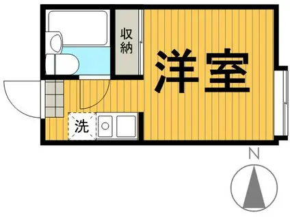 キャピタル北綾瀬A(ワンルーム/2階)の間取り写真