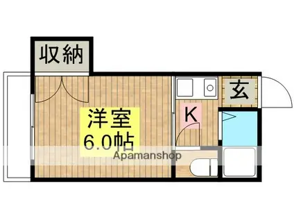 リヴェール片平(1K/2階)の間取り写真