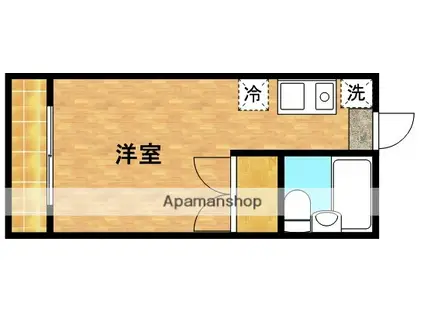 メゾネットエム(ワンルーム/2階)の間取り写真