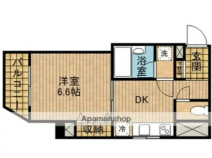 エヴァーグレース(1DK/7階)の間取り写真