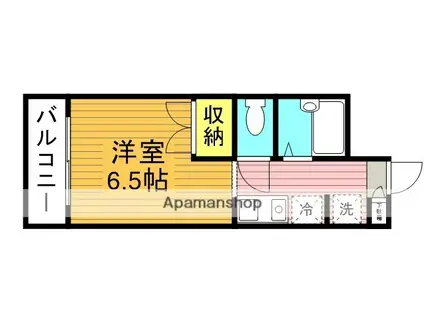 ベルトゥリーハイツ(1K/3階)の間取り写真